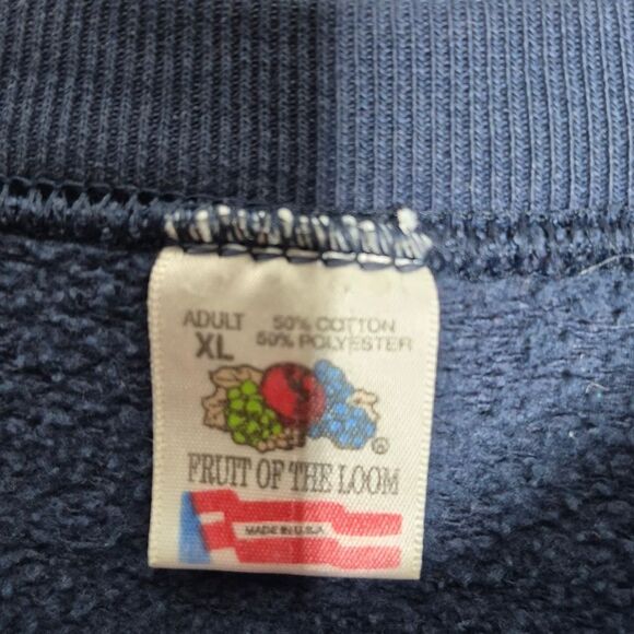 Vintage B&O Railroad Crewneck Sweatshirt XL Blue Made in USA 80s 90s - Picture 4 of 7